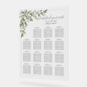 Eucalyptus Botanische Sage Green Weddenschap Acryl Bord (Hoek)