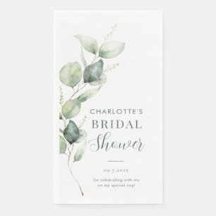Eucalyptus Botanische Script Bruiloft Servet