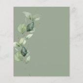 Eucalyptus Botanische Wijze Groene Bruiloft Uitnod (Achterkant)
