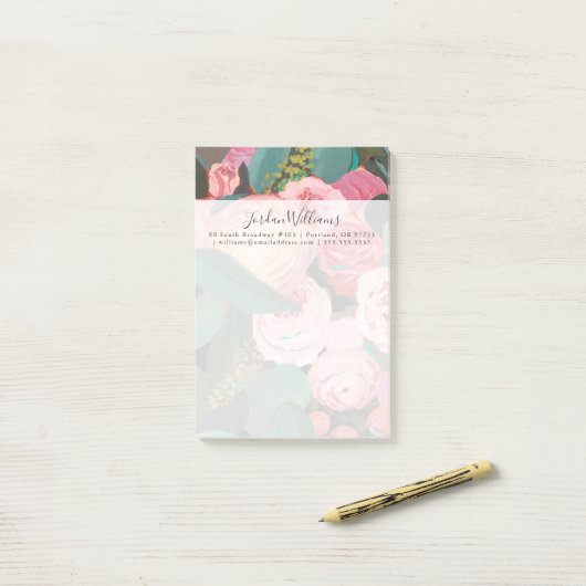 Eucalyptus Bouquet Post-it® Notes (Op bureau)