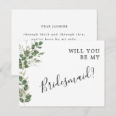 Eucalyptus Bouquet Serez-Vous Ma Carte De Femme D' (Devant / Derrière)