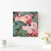 Eucalyptus Bouquet Vierkante Klok (Huis)