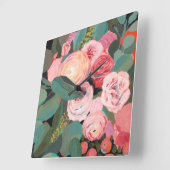 Eucalyptus Bouquet Vierkante Klok (Hoek)