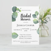 Eucalyptus Branches Bridal Shower Invitation Kaart (Staand voorkant)