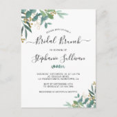 Eucalyptus Bridal Brunch Invitation Carte postale (Devant)