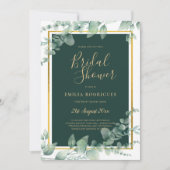 Eucalyptus BRIDAL SHOWER Groene planten Goud QR Co Kaart (Voorkant)
