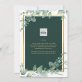 Eucalyptus BRIDAL SHOWER Groene planten Goud QR Co Kaart (Achterkant)