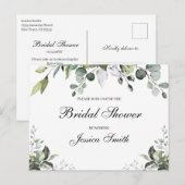 Eucalyptus Bridal Shower Invitation Briefkaart (Voorkant / Achterkant)