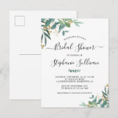 Eucalyptus Bridal Shower Invitation Briefkaart (Voorkant / Achterkant)