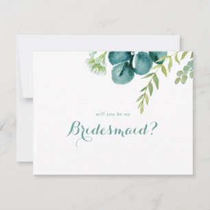  Eucalyptus Bridesmaid-ontwerpkaart Notitiekaartje