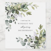 Eucalyptus Bridesmaid Proposition Étiquettes (Étiquettes simples)