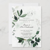 Eucalyptus Bridesmaids de verdure Invitations de d (Devant)