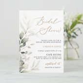 Eucalyptus bruidsdouche uitnodiging Sjabloon groen (Staand voorkant)