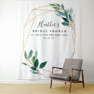 Eucalyptus Bruidsfeest Backdrop, Fotorekwisiet Wandkleed