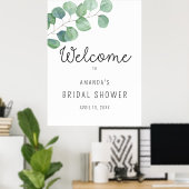 Eucalyptus - Bruiloft Bruidsshower Welkom Bord Poster (Thuiskantoor)