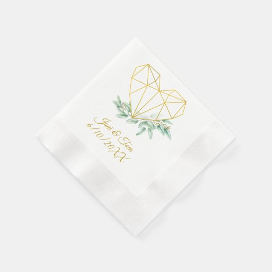 Eucalyptus bruiloft cocktail servetten (Hoek)
