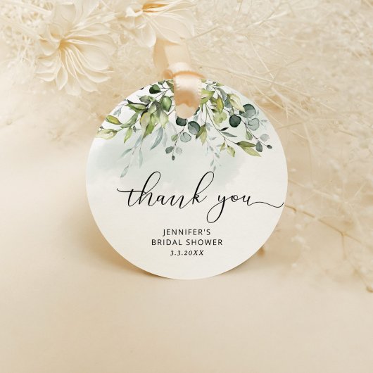 Eucalyptus bruiloft favor tag bedankjes labels