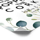 Eucalyptus bruiloft groen VERLOVING Aankondigen Poster (Hoek)