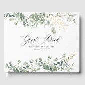 Eucalyptus bruiloft handschrift bruiloft gastenboek (Voorkant)