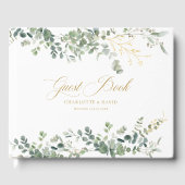 Eucalyptus bruiloft handschrift bruiloft gastenboek (Voorkant)