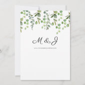 Eucalyptus Bruiloft Kaart (Achterkant)