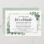 Eucalyptus bruiloft repetitie diner uitnodiging (Voorkant / Achterkant)