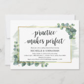 Eucalyptus bruiloft repetitie diner uitnodiging (Voorkant)