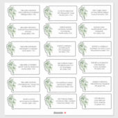 Eucalyptus bruiloft uitnodiging Adresetiketten Sticker (Vel)