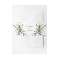 Eucalyptus bruiloft uitnodiging buik band