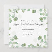 Eucalyptus bruiloft uitnodiging rustieke groen Boh (Voorkant)