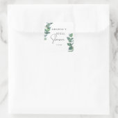 Eucalyptus - bruiloft  vierkante sticker (Tas)