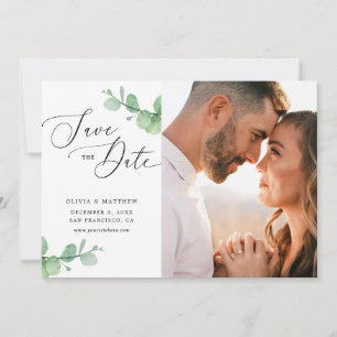 Eucalyptus Bruiloft Watercolor Botanische Foto Save The Date