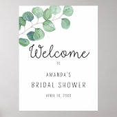 Eucalyptus - Bruiloft Welcome Bord Poster (Voorkant)