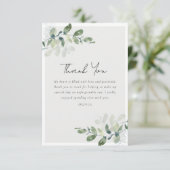 Eucalyptus Bruiloftsfeest Bedankkaart (Staand voorkant)