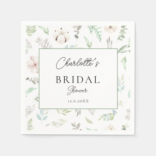 Eucalyptus Bruiloftsfeest Servet (Voorkant)