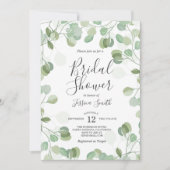 Eucalyptus Brunch Bubbly invitation de douche nupt (Devant)
