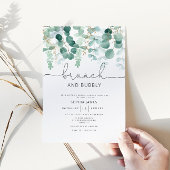 Eucalyptus brunch en bubbly uitnodiging