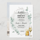 Eucalyptus Bubbels & Brouwen Douche Uitnodiging (Voorkant / Achterkant)