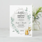 Eucalyptus Bubbles & Brews Douche Invitation (Debout devant)