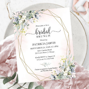 Eucalyptus Budget Bruids Brunch Uitnodiging