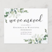 Eucalyptus BUDGET Nous avons déménagé carte (Devant)