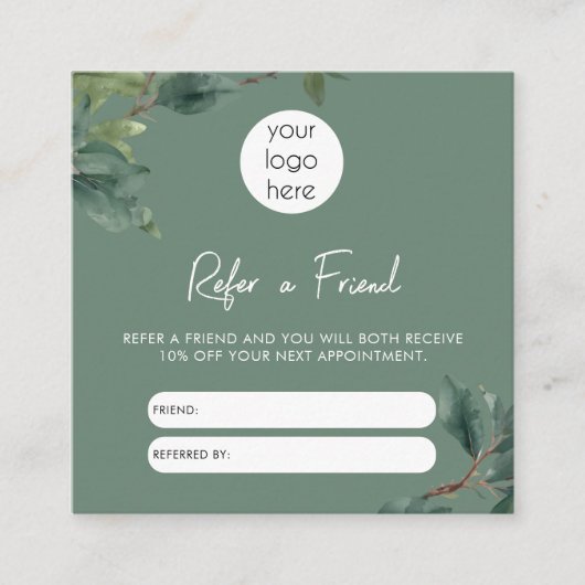 Eucalyptus Business Référer Une Carte De Référence (Devant)