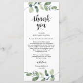 Eucalyptus Cadre Carte de remerciements (Devant)