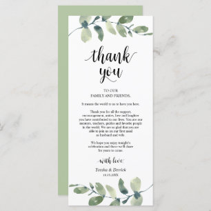 Eucalyptus Cadre Carte de remerciements