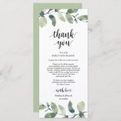 Eucalyptus Cadre Carte de remerciements (Devant / Derrière)