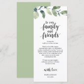 Eucalyptus Cadre Carte de remerciements (Devant / Derrière)