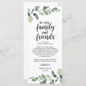 Eucalyptus Cadre Carte de remerciements (Devant / Derrière)