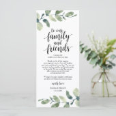 Eucalyptus Cadre Carte de remerciements (Debout devant)