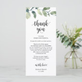 Eucalyptus Cadre Carte de remerciements (Debout devant)