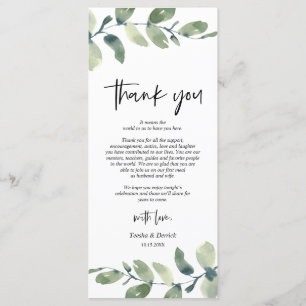 Eucalyptus Cadre Carte de remerciements